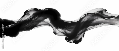 Traditional Chinese ink painting smoke and mist