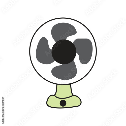 Vector illustration of a fan, a tool that produces air flow to cool a room or provide a refreshing effect.