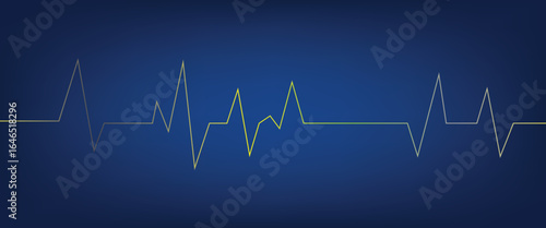 Heart wave technology background Shows the rhythm of the heart that is pumping. dark blue background with a grid