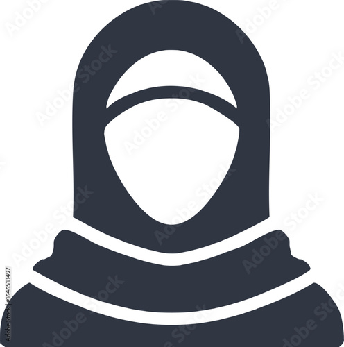 Woman wearing a hijab icon muslim islam