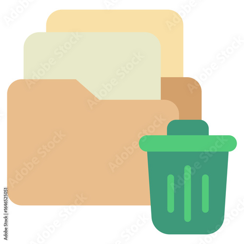 Delete Icon Mini Illustration Icon. Use For Modern Concept, Print, Ui, Ux Kit, Web And App Development. Vector Related To Office, Education, Examination And More