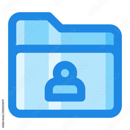 folder private blue filled icon