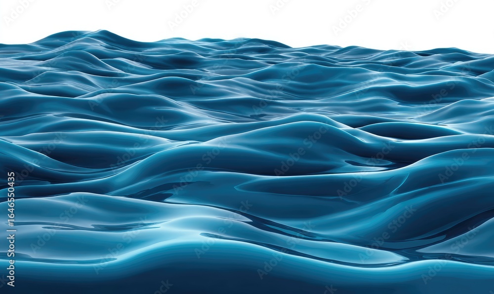 Obraz premium Deep blue, rippling water waves