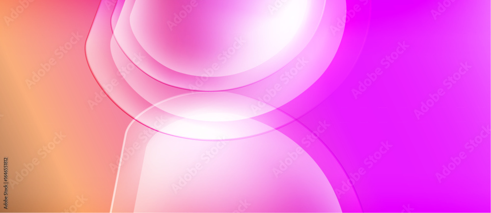 Obraz premium Abstract design features flowing shapes, vibrant pinks, oranges. Smooth gradients create dynamic visual effect. Modern, elegant composition.