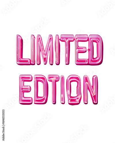 Limited Edition Neon Sign, isolated on white background