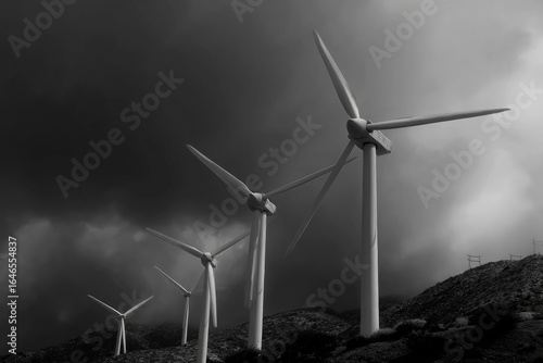 Stormy wind farm