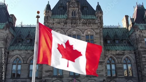 Canadian Flag at Parliament Hill, Ottawa