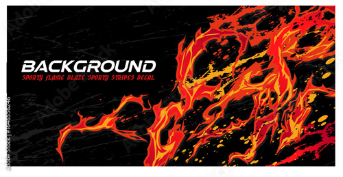 Gaming esport background striking stripes electric banner vector illustration design black red fire halftone pattern modern abstract concept infection lightning decal stripes car wrap livery