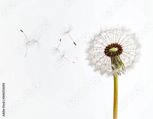 Minimalist Dandelion Seed Head – Japanese Watercolor Inspired Design