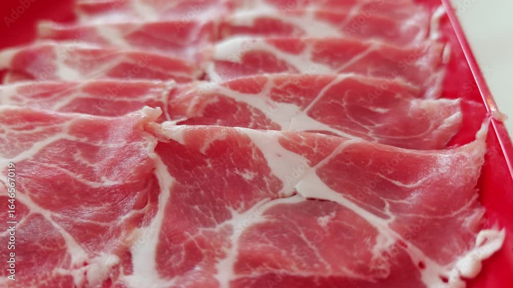close up pork neck sliced texture close up pork neck sliced texture