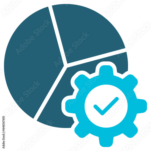 Management Glyph Blue Icon