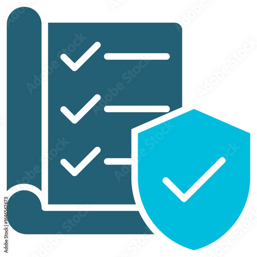 Policy Glyph Blue Icon