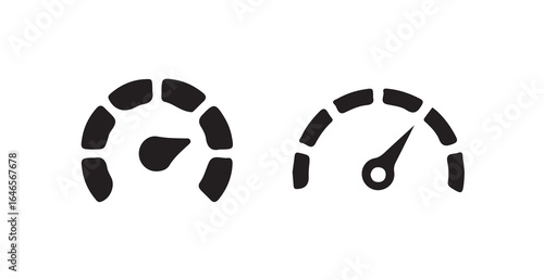 Speedometer icon set, speed indicator icon, Tachometer icon, Fast speed sign low and high barometers, vector illustration eps 10.
