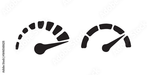 Speedometer icon, Speed indicator sign, Performance concept, Speedometer set, Fast speed sign, Flat simple icon, illustration eps 10.