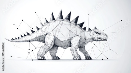 Geometric Dinosaur Profile