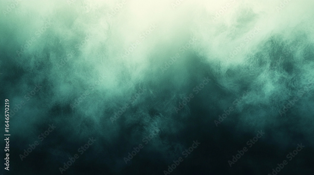 Fototapeta premium Teal and white smoky abstract background texture design art