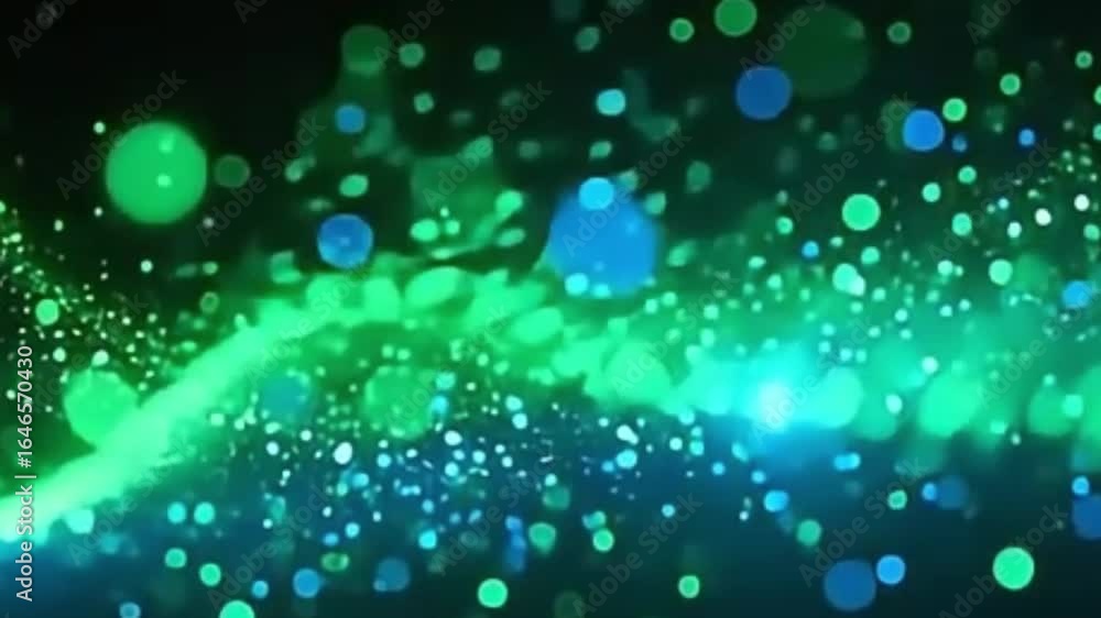 neon green bokeh, blue bokeh background, high speed light particles, abstract glowing dots, party background loop, nightclub visuals, energetic motion lights, seamless loop bokeh, 4K ultra HD 