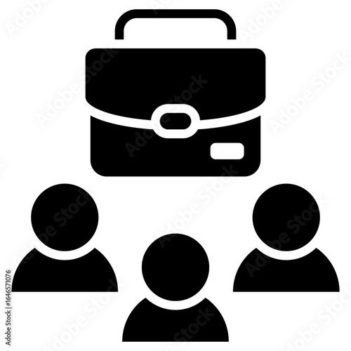 Workforce Glyph Black Icon