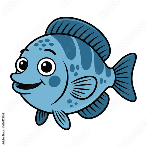 Flounder fish cartoon vector art