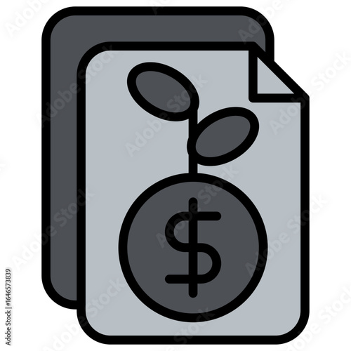 Investment Grey Icon Editable Stroke