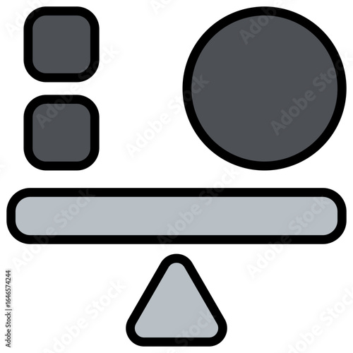 Stability Grey Icon Editable Stroke