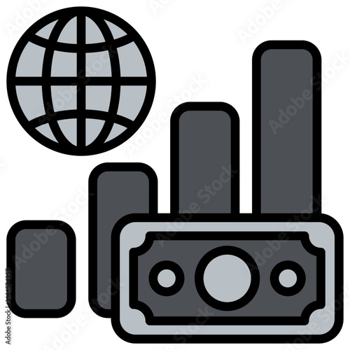 Economic Grey Icon Editable Stroke