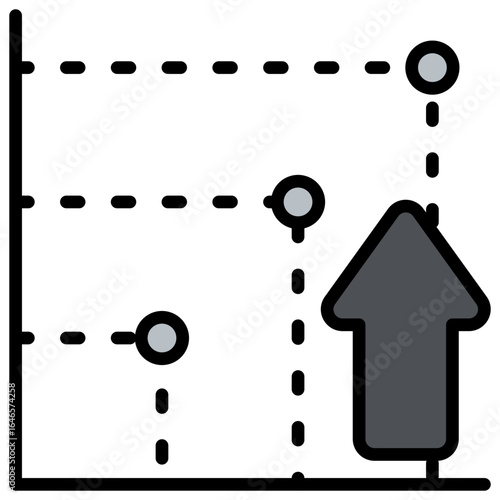 Increase Grey Icon Editable Stroke