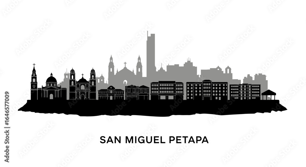 Fototapeta premium San Miguel Petapa with Guatemala, and City Skyline.