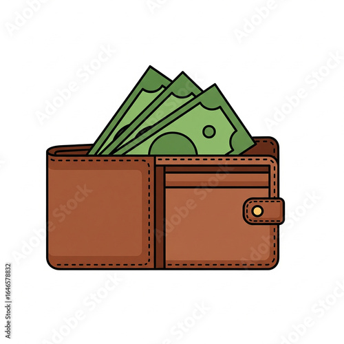 Cash Wallet Vector Icon