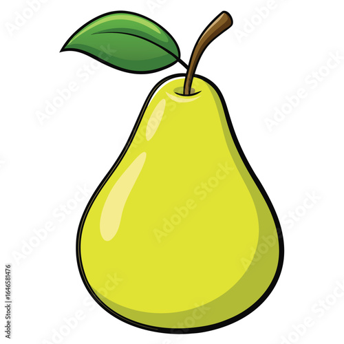pear on white background