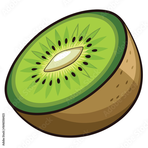 kiwi fruit isolated on white background