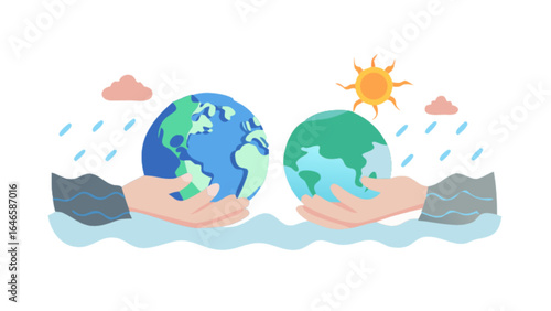 Earth day save the planet climate change global warming environment sustainability ecology conservation hands
