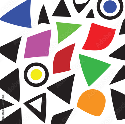 Seamless black and white geometric pattern