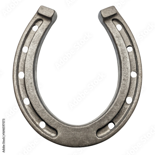 Old horseshoe isolated on transparent background