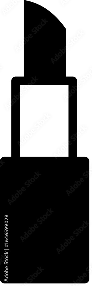 Bold Black Lipstick Icon: Simple, Minimalist, Beauty Product Graphic Bold Black Lipstick Icon: Simple, Minimalist, Beauty Product Graphic