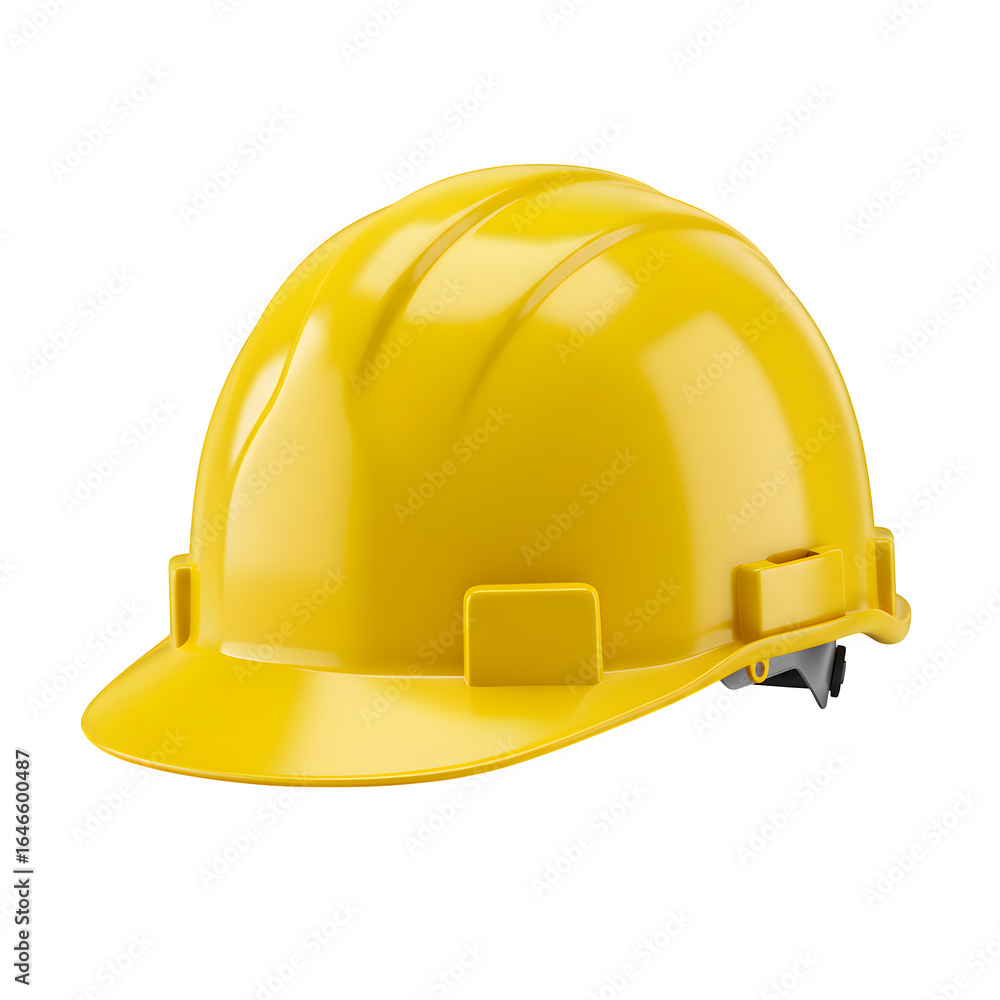 Fototapeta premium Yellow Construction Hard Hat, isolated on transparent background