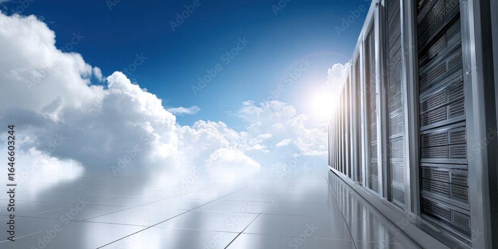 Fototapeta premium Advanced Cloud Data Center Infrastructure Overview