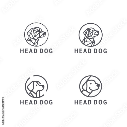 Set head dog logo with fierce, loyal style for strong and trustworthy branding.