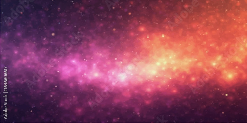 Abstract red space background with stars and galaxy elements