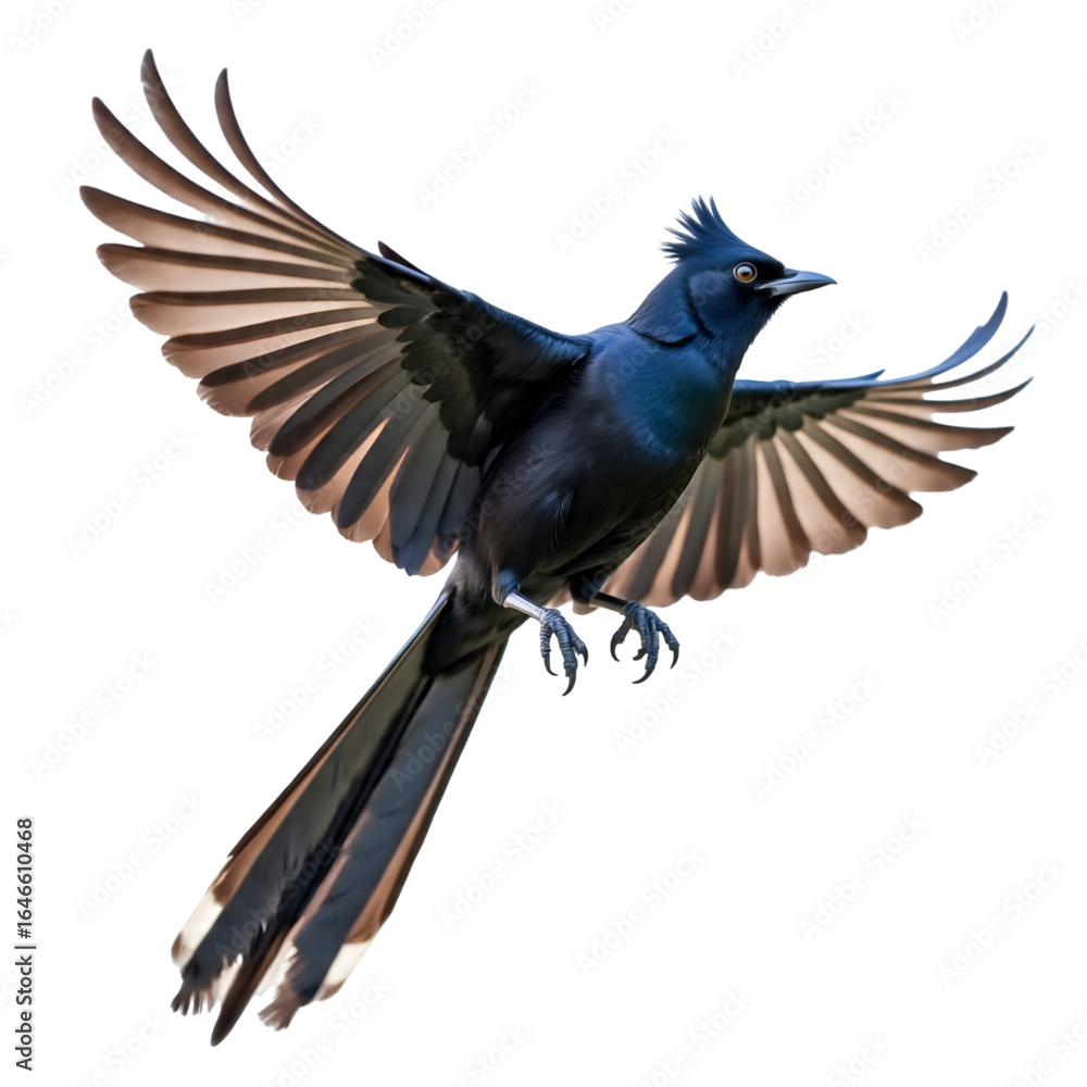 Fototapeta premium Black and White Magpie Isolated on White Background