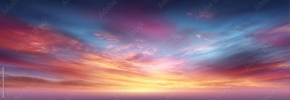 Obraz premium Vibrant sunset sky with clouds