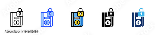 Account Security Icon Collection With Multiple Styles