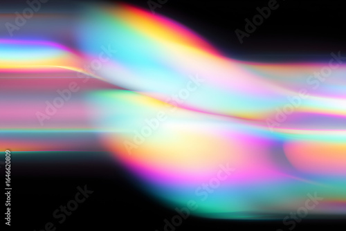 light leak overlay effect with blur rainbow light leaks,retro grain noisy film distressed texture light leak flare on black background,abstract background with gradient iridescent shape