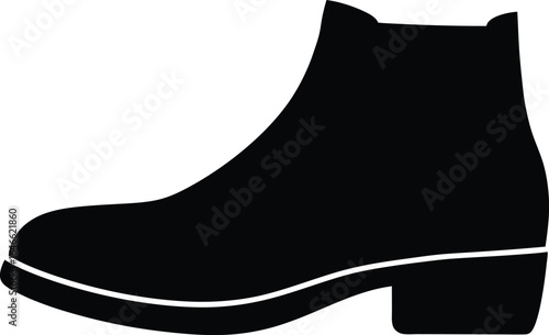 ankle boots silhouette vector art illustration