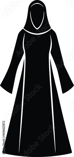 abaya silhouette vector art illustration