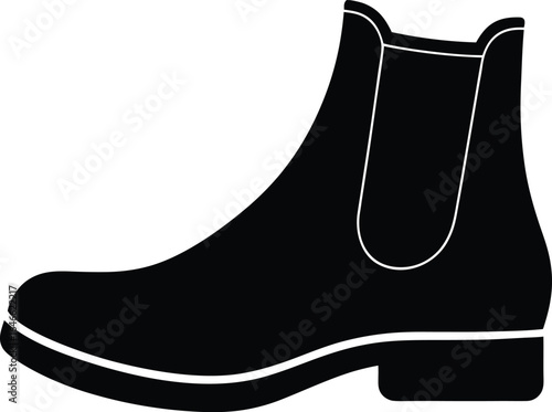 chelsea boots silhouette vector art illustration