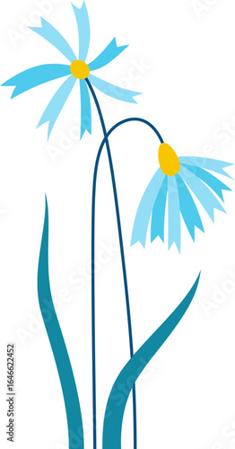 chamomile flower cartoon element