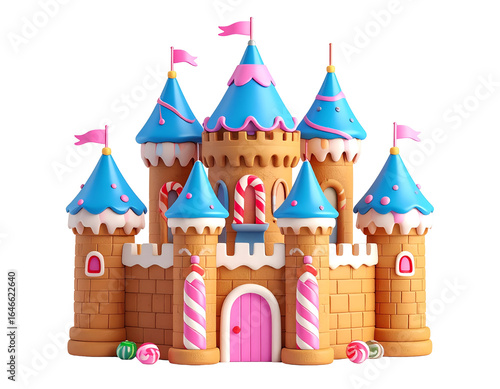 Candy Castle 3D Illustration