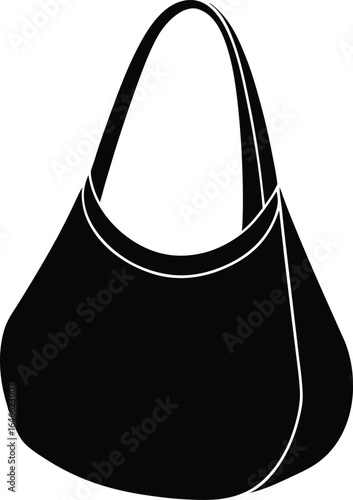 hobo bag silhouette vector art illustration