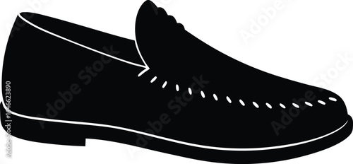moccasins silhouette vector art illustration